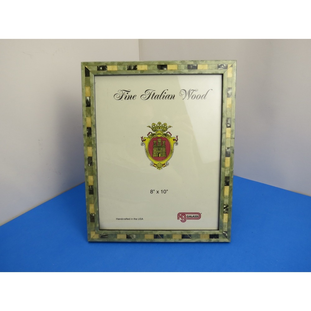 Galassi Fine Italian Wood Frame 8x10 Green Handcrafted Photo Frame